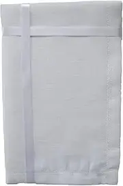 [Spence Bryson] Mens Box Of 3 Plain White Genuine Irish 100% Linen Handkerchiefs, White, 43cm x 43cm