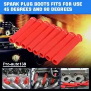 8Pcs 2500° Spark Plug Wire Boots Heat Shield Protector Sleeve Cover SBC BBC 350