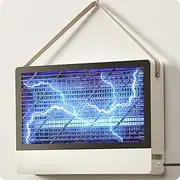 Silent Hybrid Spectrum Flycatcher Fly Trap Mosquito Killer Interior Insect Lamp Electric Fly Light Bug Catcher Bug Zapper Indoor, with 2 Replacement Bulbs