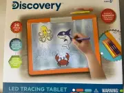 Discovery Kids LED Illuminated Tracing Tablet, 26 Piece Set with Pencils, Paper