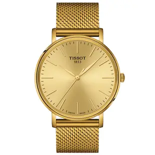 TISSOT 天梭 官方授權 Everytime 經典雋永米蘭手錶 送禮推薦-金/40mm T1434103302100