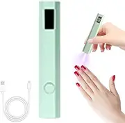 Rukjmqi Single Nail UV Light - Rechargeable Small LED Display Pen for Nails | Portable Cordless Handheld Glue Dryer Lamp with 2 Timer for Women Stickers
