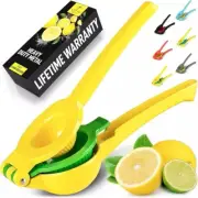 Kitchen Metal 2-in-1 Lemon Squeezer - Sturdy Max Extraction Hand Manual Juicer