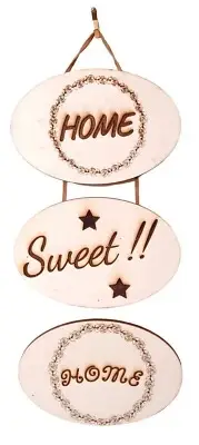Decorative Engraved Wood Wall Hanging - Home Sweet Home