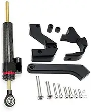 ZUXIM Steering Damper, for VSETT, 10+ Electric Scooter Spare Parts Stable Bracket Electric Scooters Damper Kit(Black Carbon Fibre2)