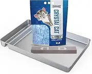 Stainless Steel Litter Tray Compatible with Pet Safe Litter Box, Upgraded Waste Extender, Included with 4LB Crystal Cat Litter, Reusable Stainless Steel Tray Replacement Will Never Absorb Odors