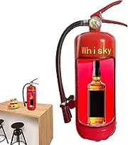 Fire Extinguisher Whiskey Holder | Fire Extinguisher Bar Wine Storage Holder,Novelty Iron Wine Bottle Holder Storage System for Whisky Loving Fireman, Bar Decor