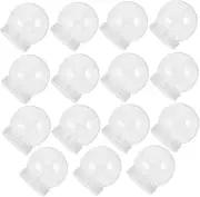Cabilock 15pcs Clear Water Globes with Screw Off Cap Empty Snow Globe Making Props