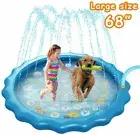 67" Outdoor Kids Inflatable Spray Splash Sprinkler Water Play Mat Pad Pool Toy