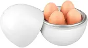 Hjatirace Soft Boiled Egg Maker - Poached Egg Steamer 4 Capacity | Egg Shaped Eggs Boiler Poacher, Microwave Egg Cooker For Breakfast