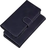 Cover Compatible with Motorola Edge 30 Neo 5G,Compatible with Motorola Edge 30 Lite 5G PU Leather Card Slot Magnetic Clasp Flip Stand Phone Case Black