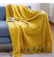 130x200cm Cozy Decorative Knit Woven Throw Blanket Sofa Throw Bed Throw Bed Blanket