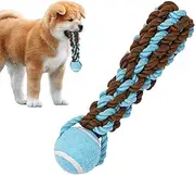 Dog Toy with Rope Ball | Pet Teething Rope Ball Toy, Multifunctional Dog Teething Toy for Patio, Garden, Home and Park