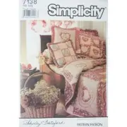 Simplicity Sewing Pattern 7138 QUILTED APPLIQUE HEARTS BEDROOM AND WALL HANGINGS