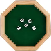 Dice Tray, Wood Dice Tray, Octagonal Dice Mat, Dice Rolling Tray, Dice Rolling Box, Portable Dice Tray, Family Dice Tray, Travel Dice Rolling Tray, Thanksgiving Dice Tray,