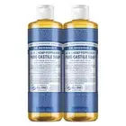 Dr Bronner's Organic Peppermint Castile Soap 16 Fl Oz Pack of 2 eco friendly