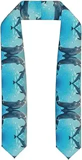 [EdWal] winter the dolphin print Graduation Stole and Sash Class for Unisex Adult Honor Stole Honor Stole of 2025