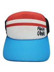 Punta Cana Trucker Snap-Back Hat - Baby blue, white, red, black