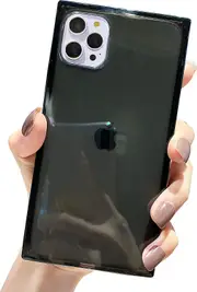 Clear Square Case For Iphone 12 Pro Max,transparent Case Reinforced Corners Tpu Cushion Crystal Slim Bumper Cover Shock Absorption Tpu Silicone Cases