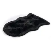 Black Faux Sheep skin Rug Home idea indoor winter warm Fluffy