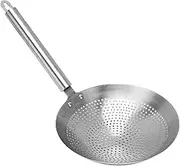 Skimmer Spoon, 304 Stainless Steel Strainer Skimmer Ladle, Oil Spider Strainer Slotted Spoon Colander Spoon Utensil for Kitchen, Cooking, Draining, Frying, Daily Use (20cm)