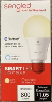 Sengled Smart Bluetooth Mesh Dimmable LED Light Bulb Works with Alexa.