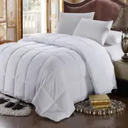 All Season White Goose Down Feather Comforter Cotton Hypoallergenic Duvet Insert