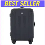 Black 20" Chicago Hardside Expandable Spinner - Lightweight Travel Essential