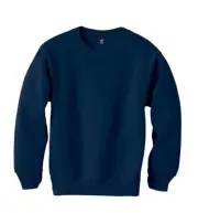 HANES Youth Boys Size L Crew Neck ComfortBlend Sweatshirt Ecosmart • Navy