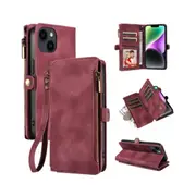 033 Flip Zipper Wallet Phone Case for iPhone15 Pro Max