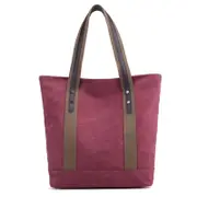 Nevenka Womens Canvas Shoulder Bags Retro Casual Handbags Work Bag-Purple