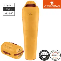 在飛比找Yahoo奇摩購物中心優惠-Ferrino Lightech 1000 羽絨睡袋【黃-深