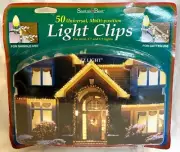 SANTA'S BEST • 50 UNIVERSAL CHRISTMAS LIGHT CLIPS C7 C9 MINI GUTTER or SHINGLE