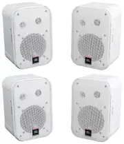 (4) JBL C1PRO-WH Control 1 PRO White 5.25" Wall Mount Home/Commercial Speakers