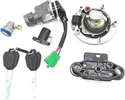Ignition Key Switches for Suzuki DR 160cc DR 150cc HJ150 DR 150 160 Motorcycle Lock Key Set Ignition Switch Cover Fuel Tank Gas Cover Cap Lock Ignition Barrel Key Switch