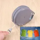 Wall Mounted 12M Retractable Clothes Line Airer Reel Washing Laundry Hanger Clip