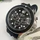 VERSUS VERSACE凡賽斯精品錶,編號：VV00353,48mm圓形黑精鋼錶殼黑色錶盤矽膠深黑色錶帶