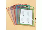 Learning Resources Write & Wipe Dry Erase Pockets & 5 Dry Erase Markers & Eraser