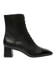 [Marcs] Talent Leather Boots in Black Patent