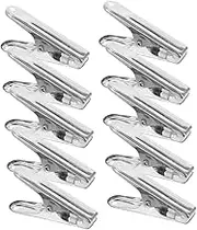 Alipis Metal Clothespins 10pcs Heavy Duty Outdoor Laundry Hooks Windproof Bag Clips for Chips Sewing Clips for Fabric and Quilting