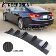 For Chevy Malibu CARBON FIBER Rear Bumper Diffuser Lip Splitter Body Shark Fins