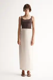 Estelle Skirt Ecru Size 12 | Elka Collective