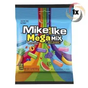 1x Bag Mike and Ike Mega Mix 10 Assorted Fruit Flavors Chewy Candy | 5oz