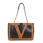 [Valentino Garavani] Valentino Garavani-Black Lambskin Leather Viva Superstar Medium Tote Bag-Uomo OS OS