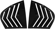 YJVVWQVF Car Styling Rear Window Louvers Compatible for BMW 5 Series E60 2004-2010 Rear Triangle Window Shade Spoiler Bodykits(Gloss Black)
