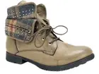 ZIGI Rock & Candy Women's Spraypaint-T Combat Booties Taupe Cuffed Size 10 M