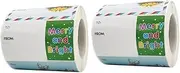 HOUDERCO 2Rolls Christmas Label Stickers Creative Decals for Smooth Surfaces for Holiday Decorations and Sealing Add Festive Atmosphere to Your Xmas