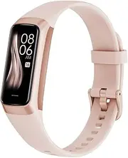 Pink Smart Activity Tracker for Andorid iOS,1.1' Amoled Ultra-Slim Fitness Band with 25+ Sport Modes with Step Count and Calorie IP67 Waterproof Long Battery Life Smartwatches for Women Men