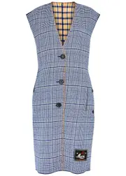 Marni Reversible Checked Wool-blend Gilet - Blue - 42 (UK10 / S) 42 (UK10 / S)