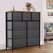 TAUS Storage Dresser 9 Drawers Organizer Bedroom Nightstand Closet Cabinet